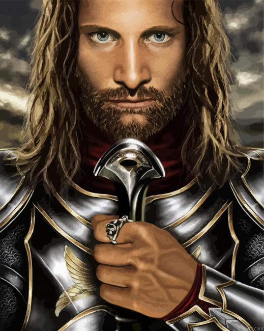 Lord Of The Rings Aragorn Painting By Numberss.png