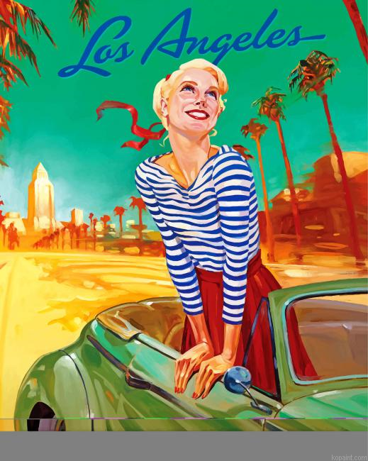 Los Angeles Travel Poster Painting By Numberss.png