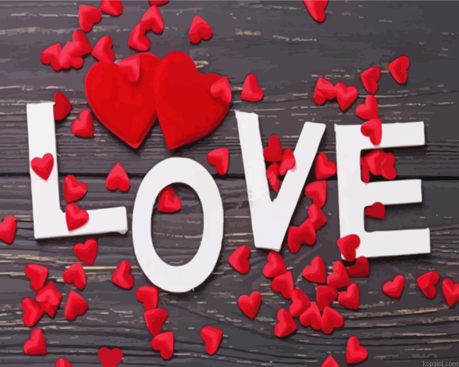 Love And Red Hearts Painting By Numberss.png