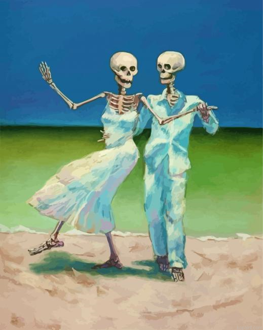 Love Skeletons Couple Dancing Painting By Numberss.png