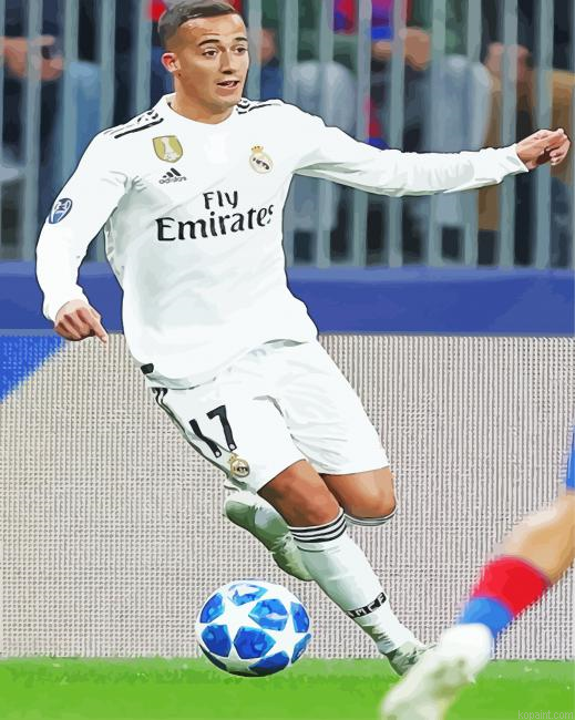 Lucas Vazquez Soccer Player Painting By Numberss.png