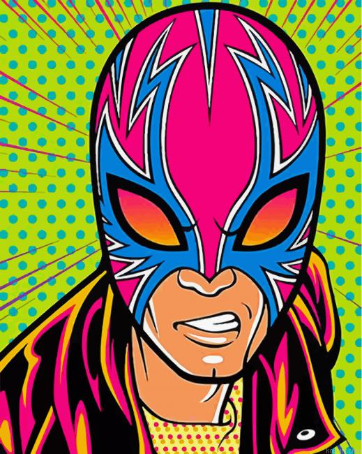 Lucha Wrestler Art Painting By Numberss.png