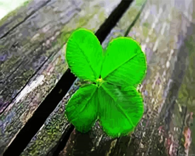 Lucky Leaf Plant Painting By Numberss.png