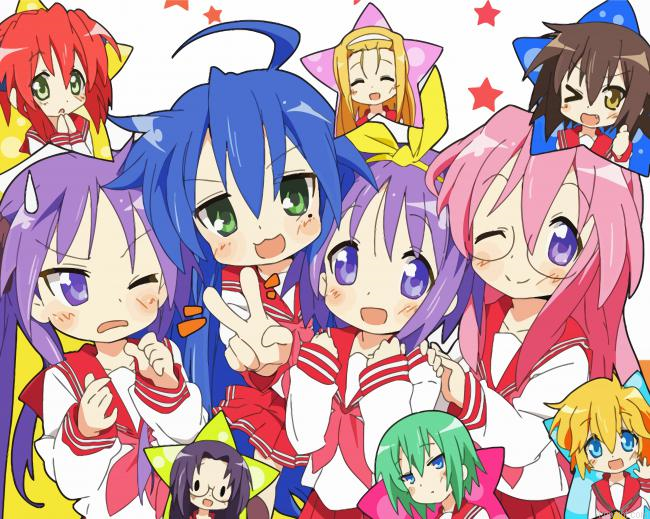 Lucky Star Manga Paint By Numbers