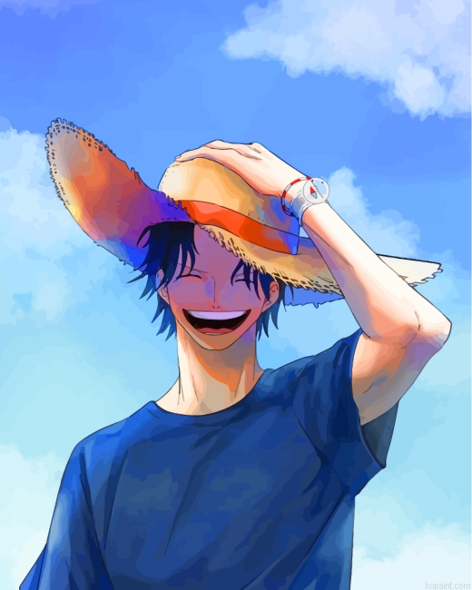 Luffy One Piece Painting By Numberss.png