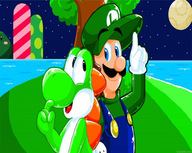 Luigi And Yoshi Paint By Numbers.png
