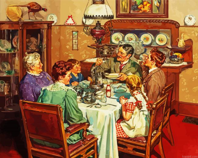 Lunch With Family Painting By Numberss.png