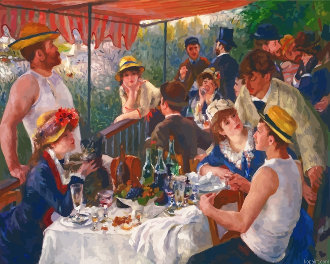 Luncheon Of The Boating Party Painting By Numberss.png