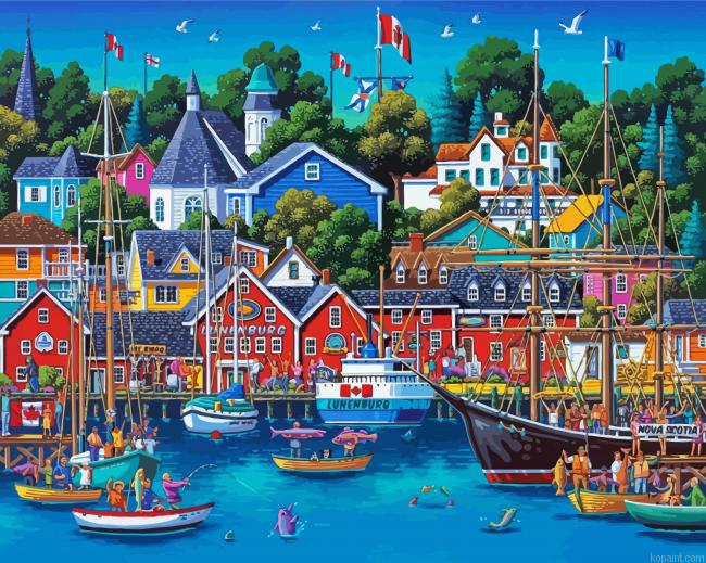 Lunenburg Town Art Painting By Numberss.png