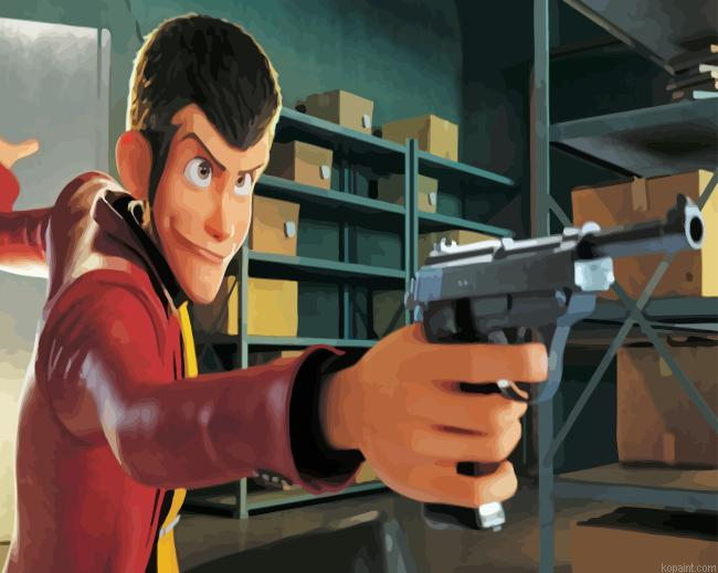 Lupin Iii Character Painting By Numberss.png