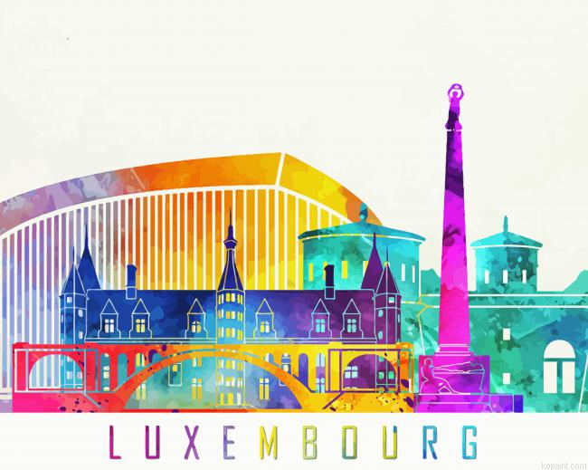 Luxembourg Colorful Poster Painting By Numberss.png
