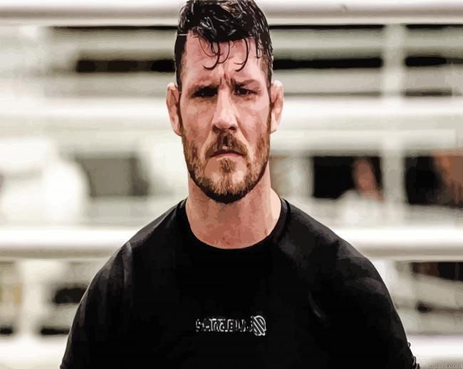 Mma Player Micheal Bisping Painting By Numberss.png