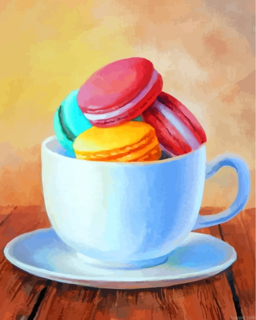 Macaroons In Cup Painting By Numberss.png