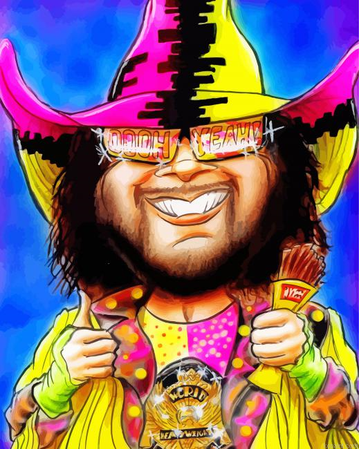 Macho Man Wrestler Painting By Numberss.png