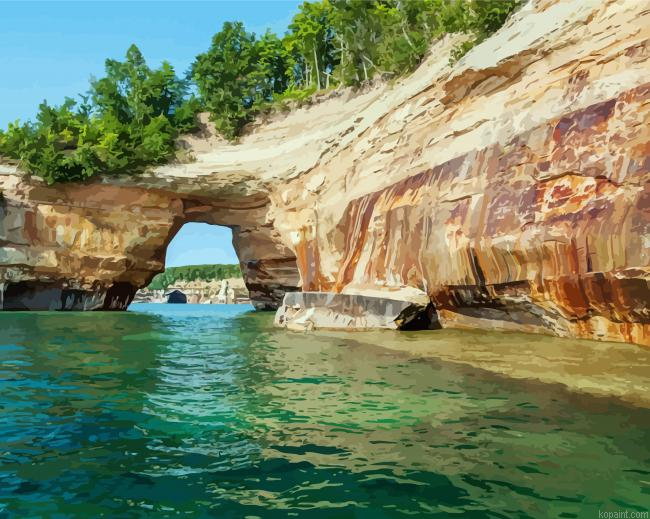 Mackinac Arch Rock Landscape Painting By Numberss.png
