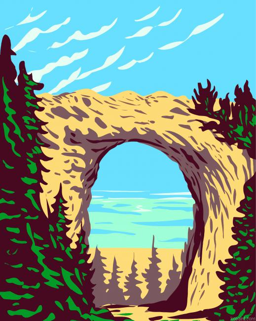 Mackinac Arch Rock Painting By Numberss.png