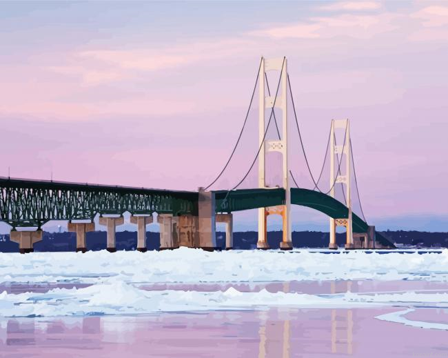 Mackinac Bridge Michigan Painting By Numberss.png