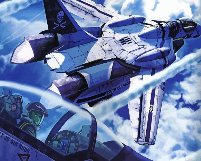 Macross Spaceships Art Painting By Numberss.png