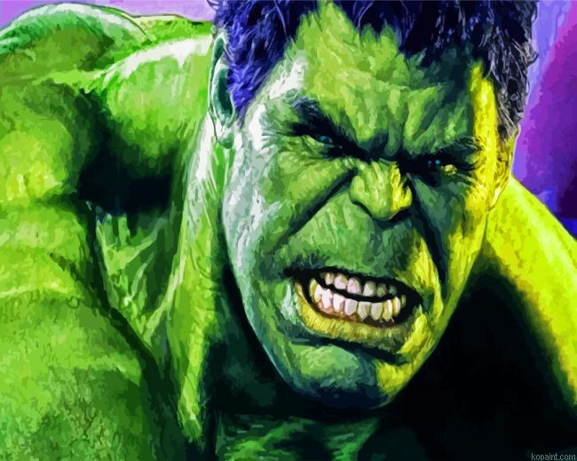 Mad Hulk Ragnarok Paint By Numbers