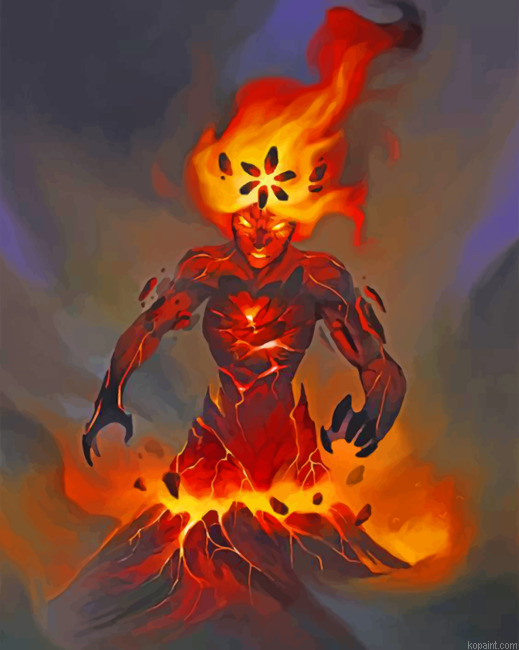 Mad Volcano Woman Painting By Numberss.png