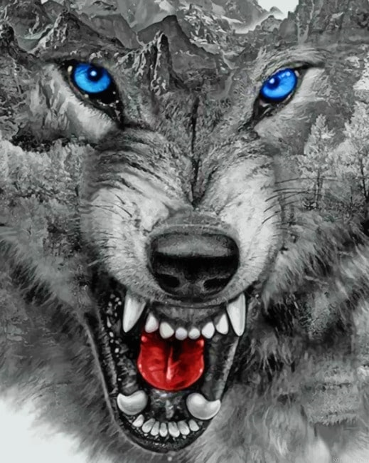 Mad Wolf New Painting By Numberss.png