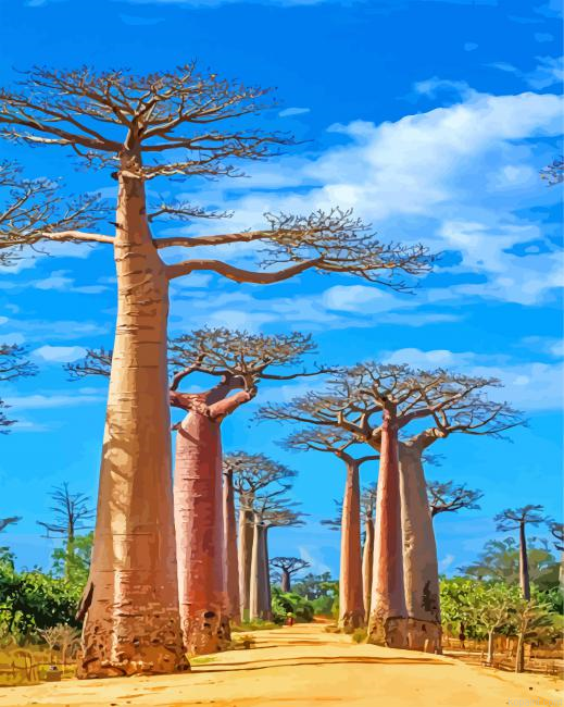 Madagascar Baobabs Trees Painting By Numberss.png