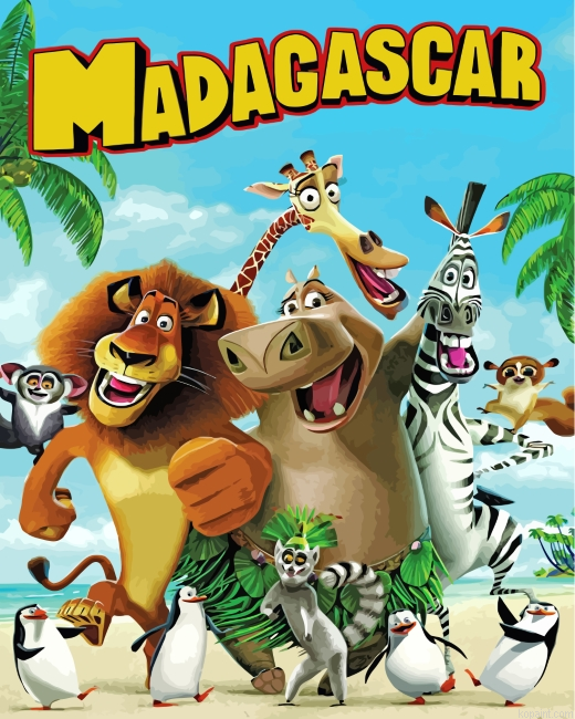 Madagascar Movie Painting By Numberss.png