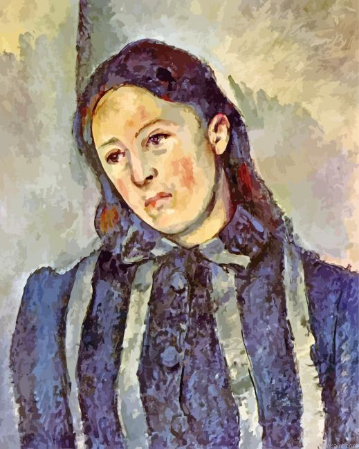 Madame Cezanne With Loosened Hair Painting By Numberss.png