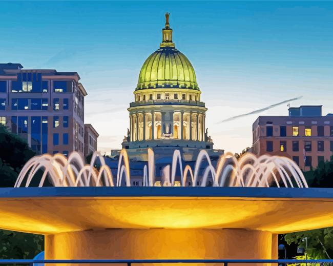 Madison Wisconsin State Capitol Painting By Numberss.png
