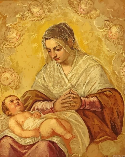 Madonna Of The Stars Painting By Numberss.png