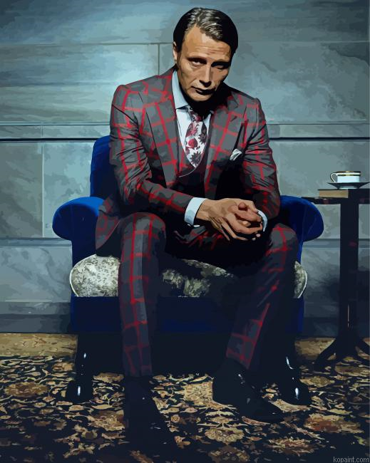 Mads Mikkelsen Hannibal Paint By Numbers