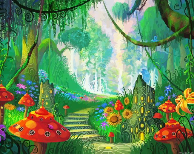 Magical Forest Path Painting By Numberss.png