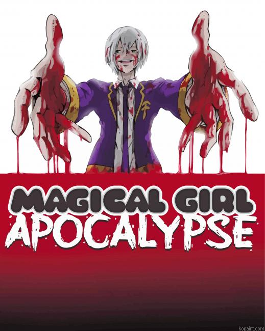 Magical Girl Apocalypse Manga Poster Painting By Numberss.png