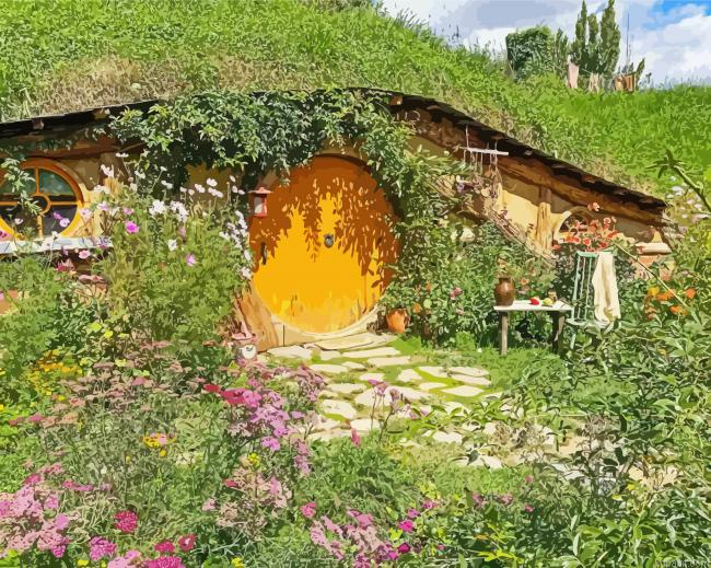 Magical Hobbiton In The Shire Paint By Numbers