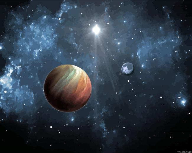 Magical Planets And Stars Painting By Numberss.png