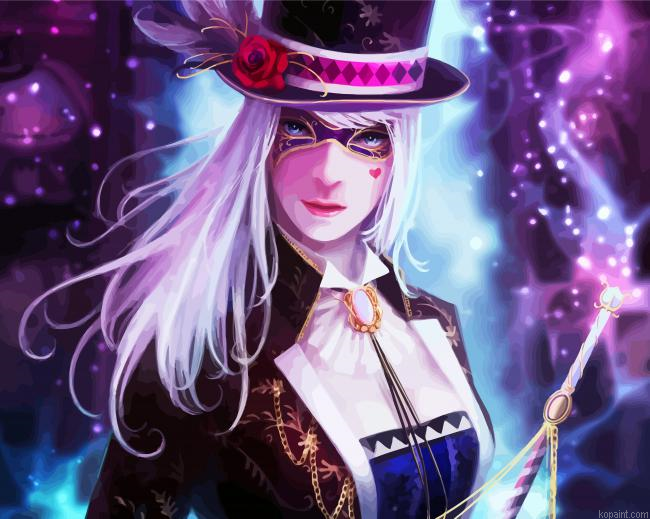 Magician Girl Painting By Numberss.png