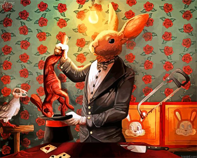Magician Rabbit Painting By Numberss.png