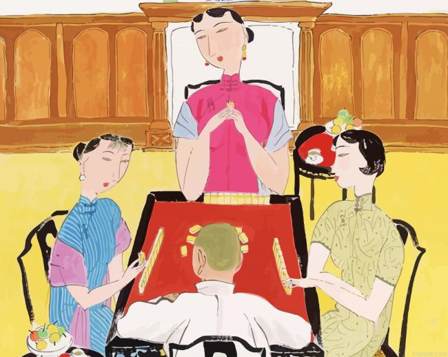 Mahjong Players Painting By Numberss.png