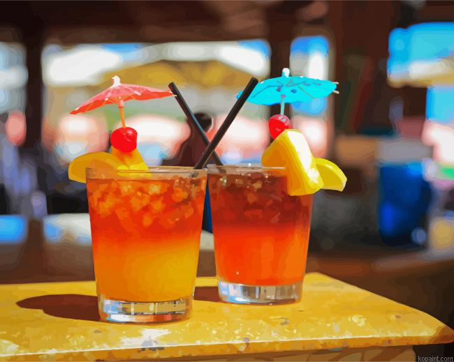 Mai Tai Bar Oahu Paint By Numbers