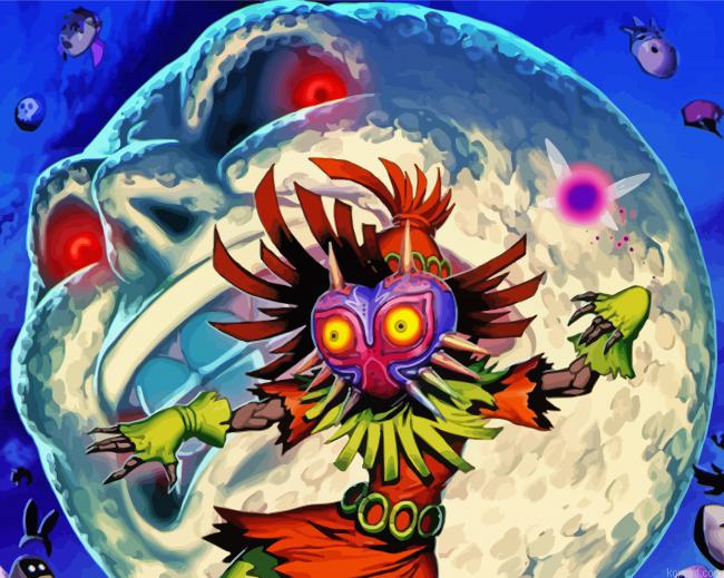 Majoras Mask Cartoon Painting By Numberss.png