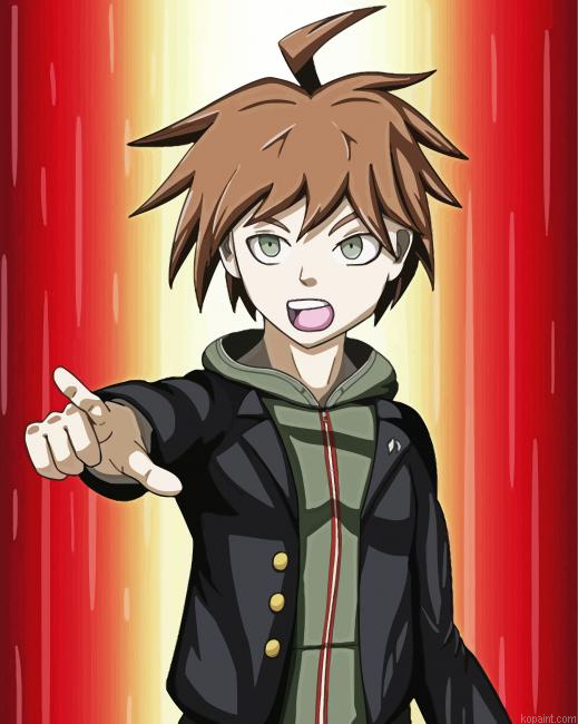 Makota Naegi Anime Boy Painting By Numberss.png