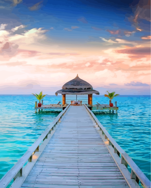 Maldives Landscape Paint By Numbers