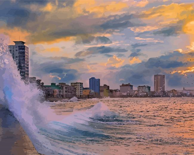 Malecon In Havana Painting By Numberss.png