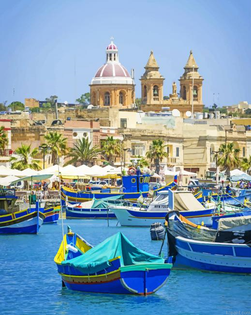 Malta Marsaxlokk Painting By Numberss.png