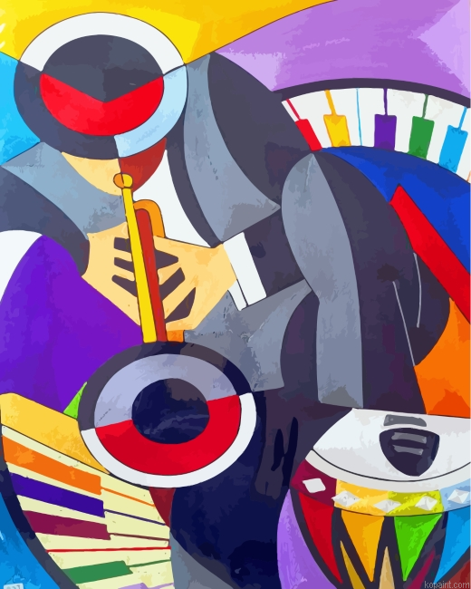 Man Playing Music Painting By Numberss.png