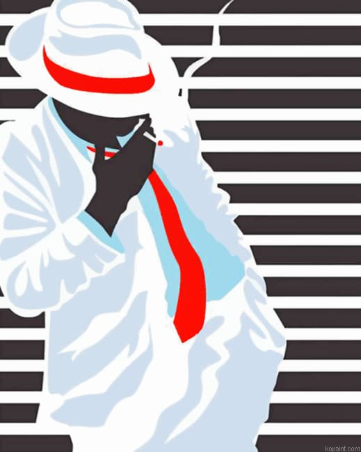Man Smoking Pop Art Paint By Numbers