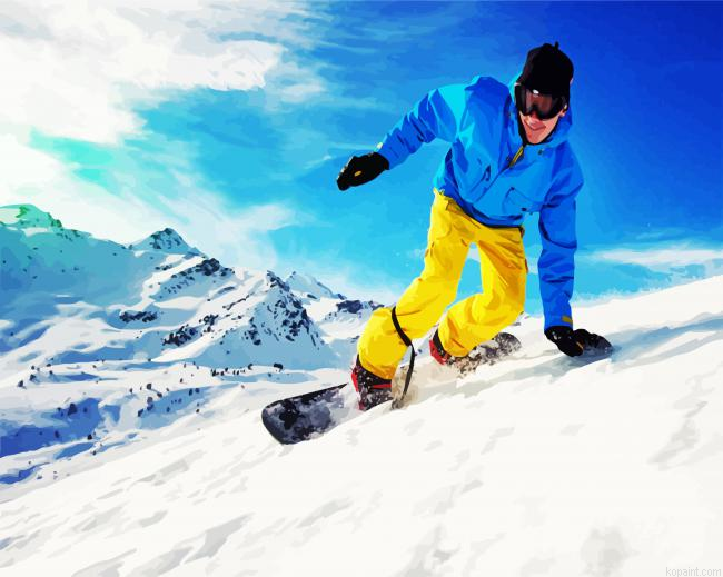 Man Snowboarding Paint By Numbers.png