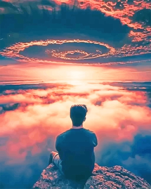 Man Watching The Clouds New Painting By Numberss.png