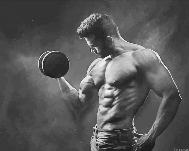Man Working Out Painting By Numberss.png