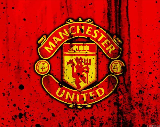 Manchester United Logo Art Painting By Numberss.png